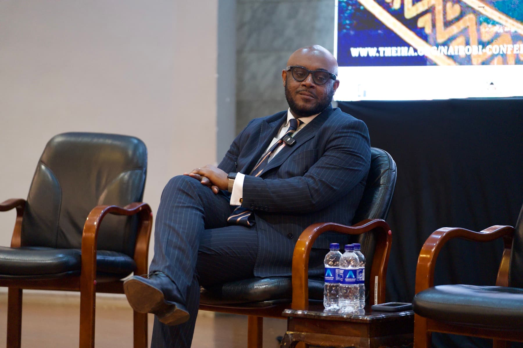Lorenzo Daughtry-Chambers on stage at the IHA Nairobi Conference